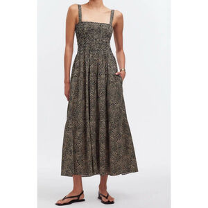 Smocked Drop-Waist Maxi Dress Sz 0